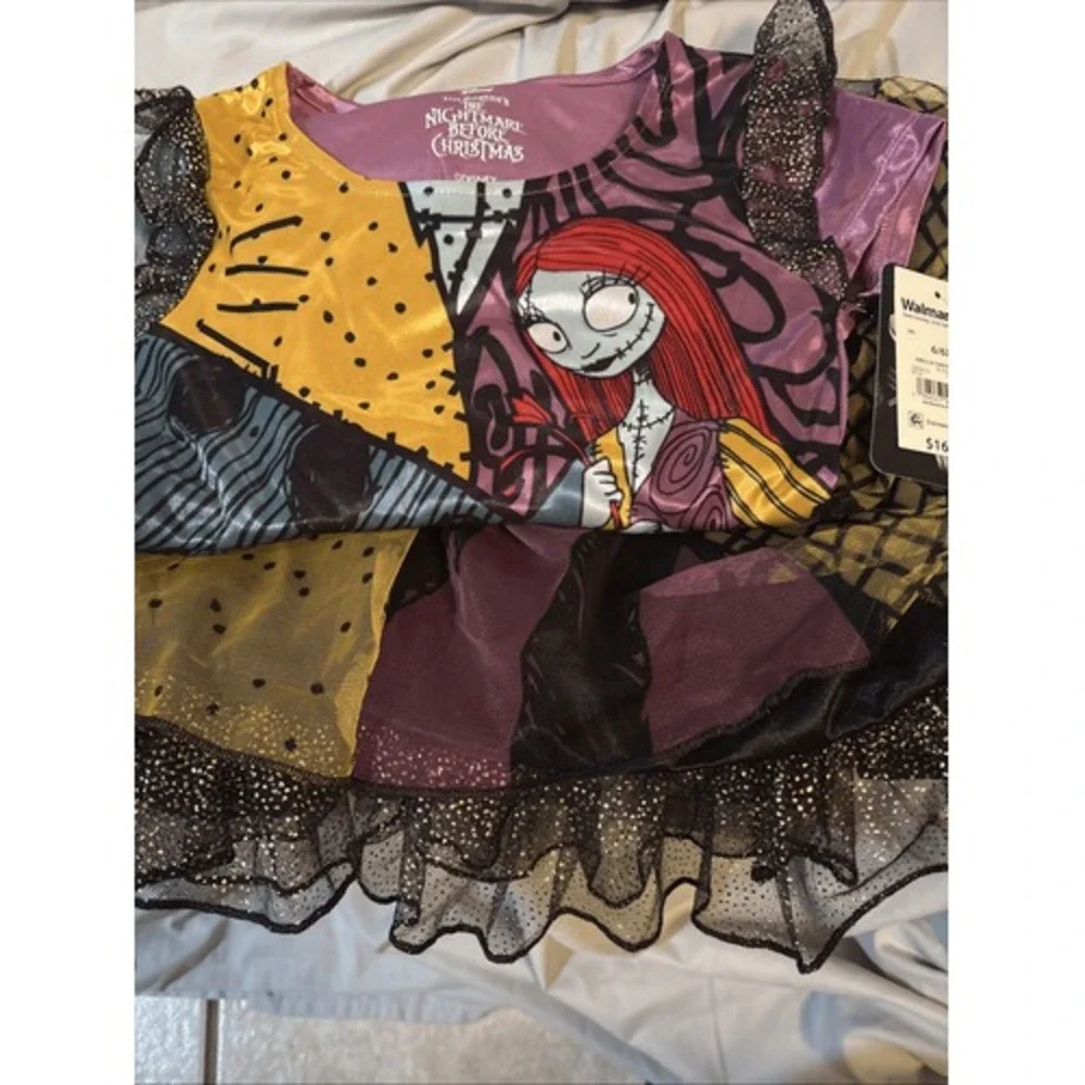 Nightmare Before Christmas Halloween Girls Fantasy Gown,‎ Size 6/6X Color Black - Picture 2 of 7